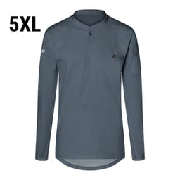 (6 pieces) Karlowsky - Long Sleeve Men's Work Shirt Performance - Anthracite - Size: 5XL	