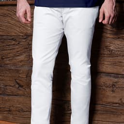 (6 pieces) Karlowsky - Men's Chino Pants Modern Stretch - White - Size: 60