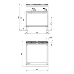 Elektrická grilovací deska - 13,7 kW - hladká