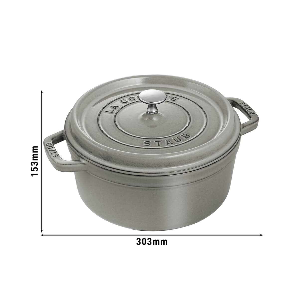 STAUB | LA COCOTTE - kokotka - Ø 240 mm - litina - grafitově šedá