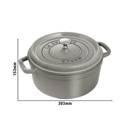 STAUB | LA COCOTTE - Cocotte - Ø 240mm - Gusseisen - Graphit-Grau