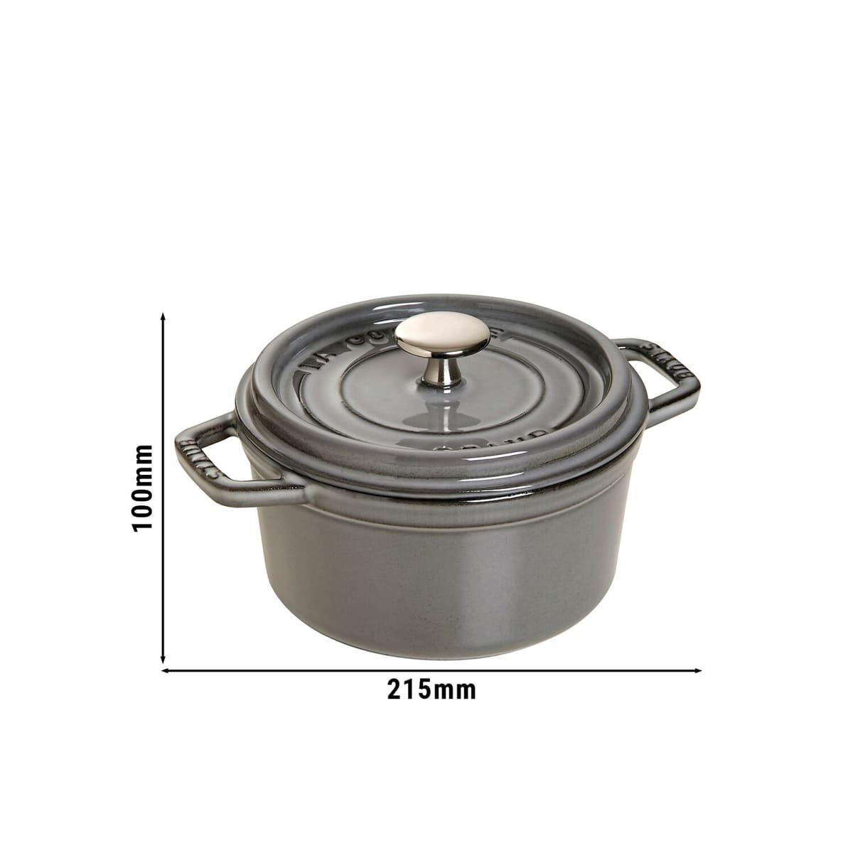 STAUB | LA COCOTTE - kokotka - Ø 160 mm - litina - grafitově šedá