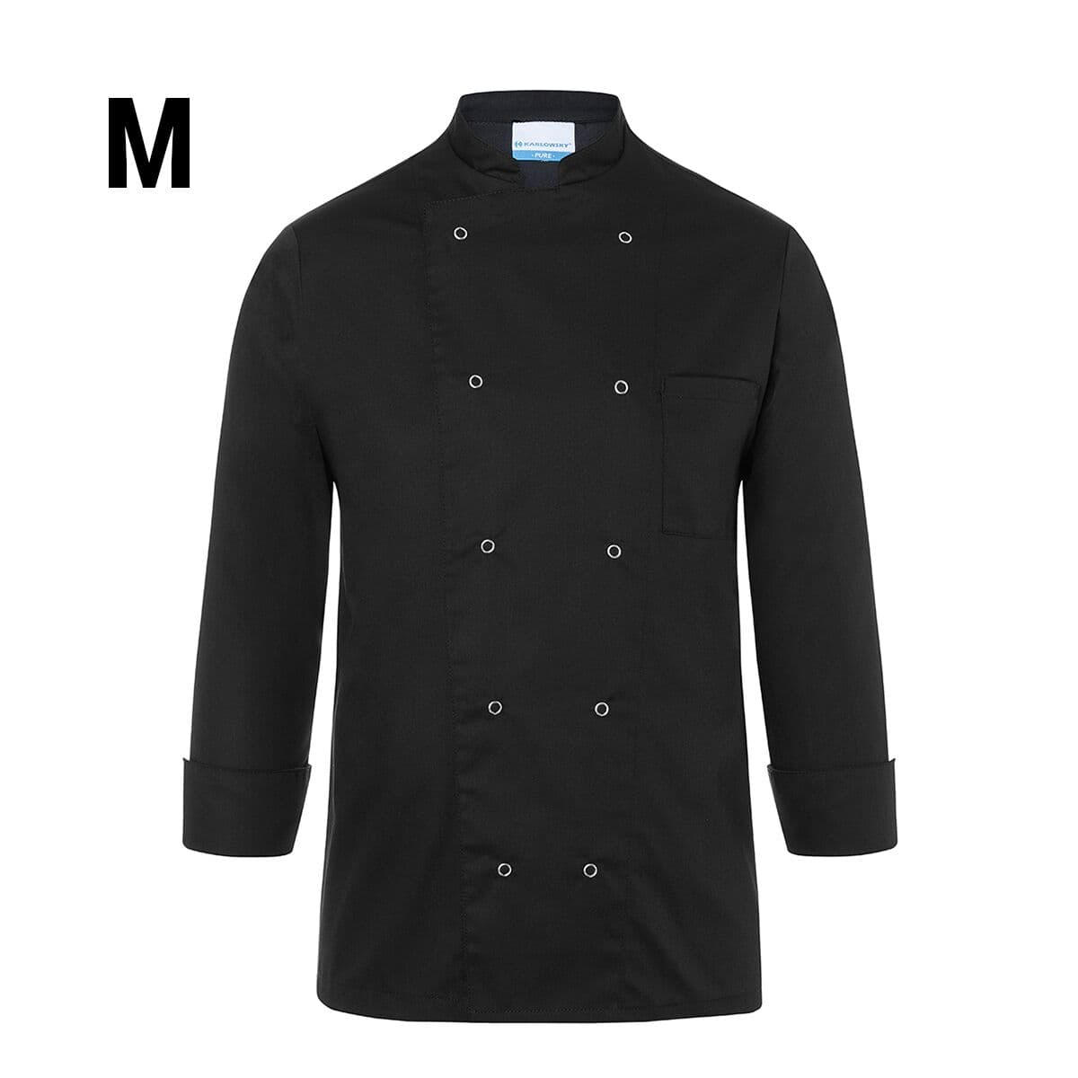 (6 pieces) Karlowsky Cooking Jacket Basic - Black - Size: M