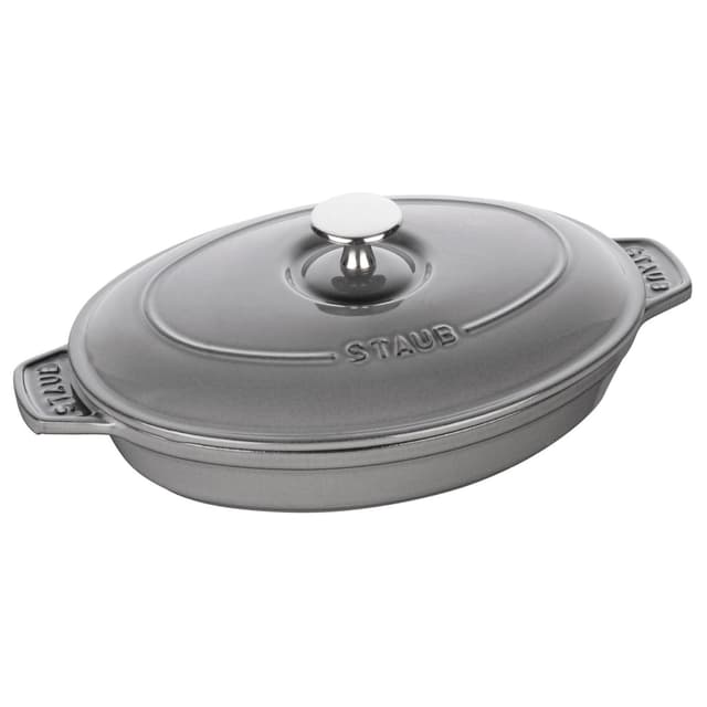 STAUB | SPECIALITIES - Forma do trouby s krytem - oválná - 230 mm - litina - grafitově šedá