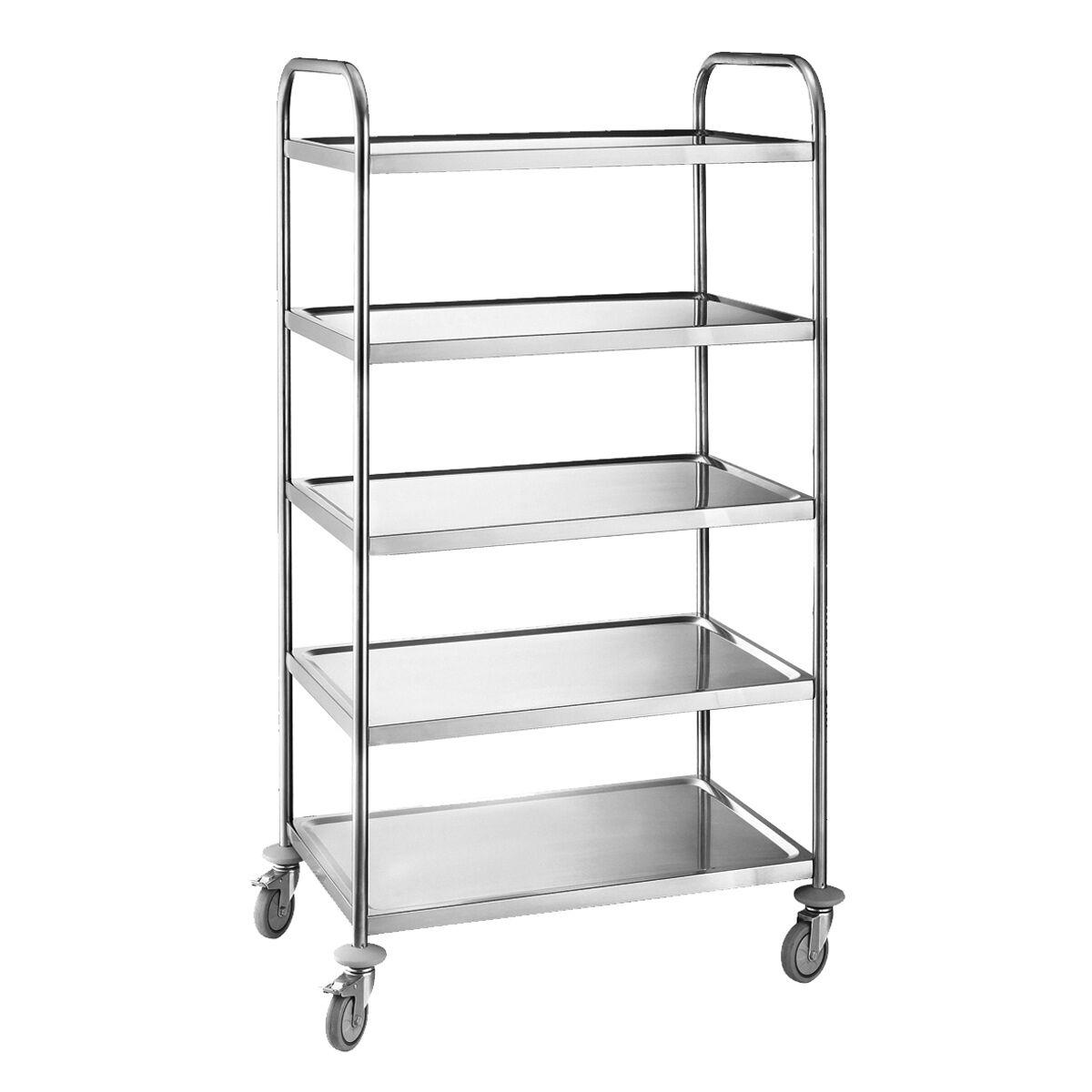 Serving trolley - 845x525mm - with 5 shelves