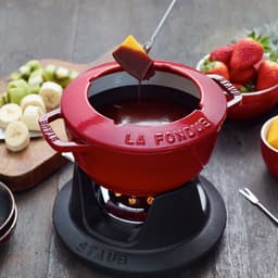 STAUB | SPECIALITIES - Fondue set - Ø 160 mm - litina - třešňově červená