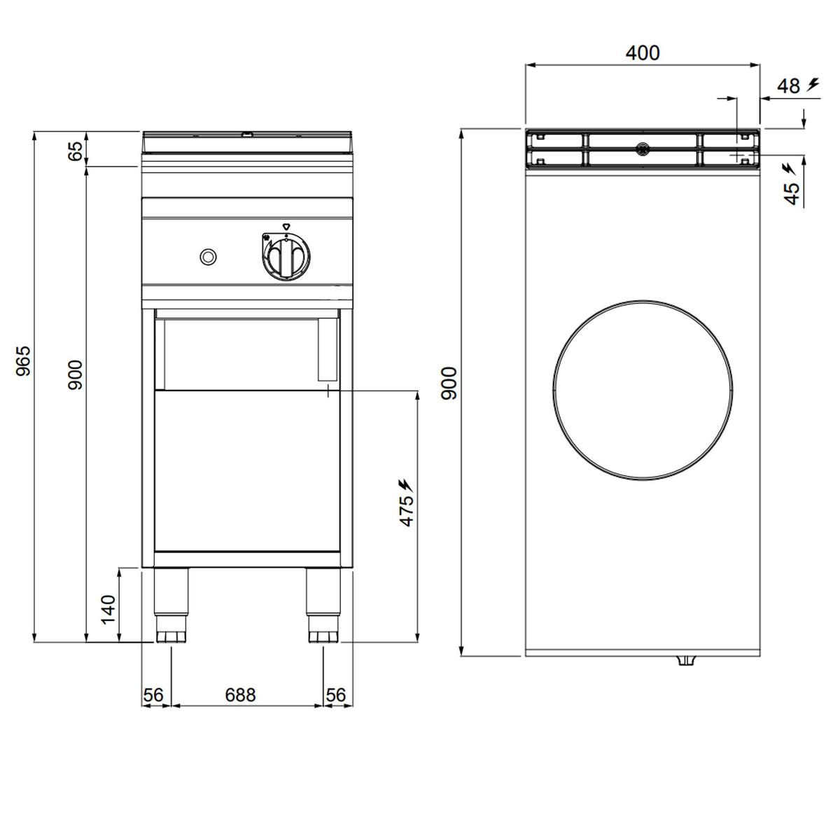 Indukční Wok (5 kW) Power