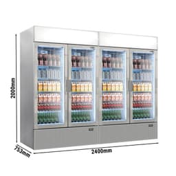 (2 pieces) Beverage refrigerator - 2096 litres (total) - grey