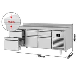 Chladící stůl - s 6 šuplíky 2/3 & 1/3
