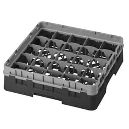 CAMBRO | CAMRACK® - Koš na sklo 1/1 s 1 nástavcem - 500x500mm - 25 přihrádek - černý