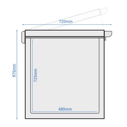 Deep freezer - 1800mm - 534 litres - stainless steel lid - incl. partition wall