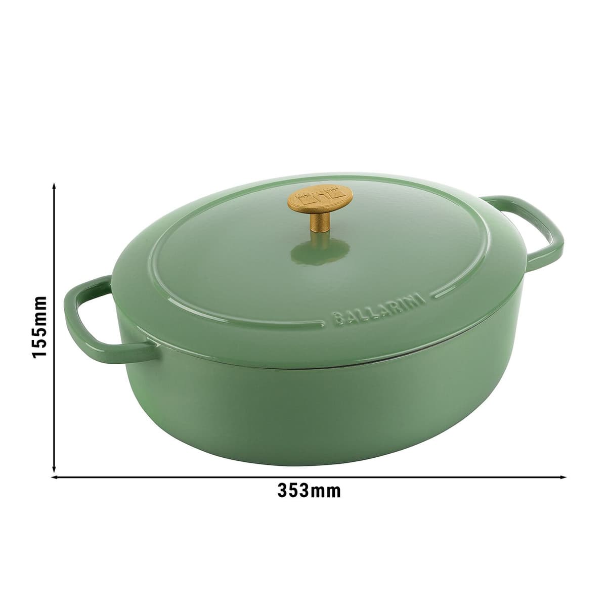 STAUB | LA COCOTTE - kokotka - oválná - 290 mm - litina - zelená