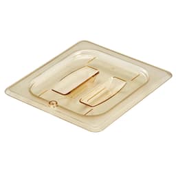 (6 kusů) CAMBRO | H-PAN™ Tepelně odolné ploché kryty GN 1/6 - s úchytem - jantar