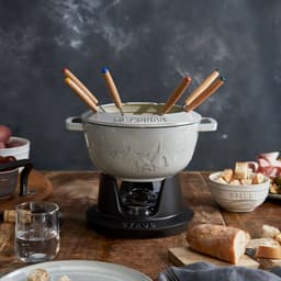 STAUB | SPECIALITY - Sada na fondue - Ø 200 mm - litina - bílý lanýž