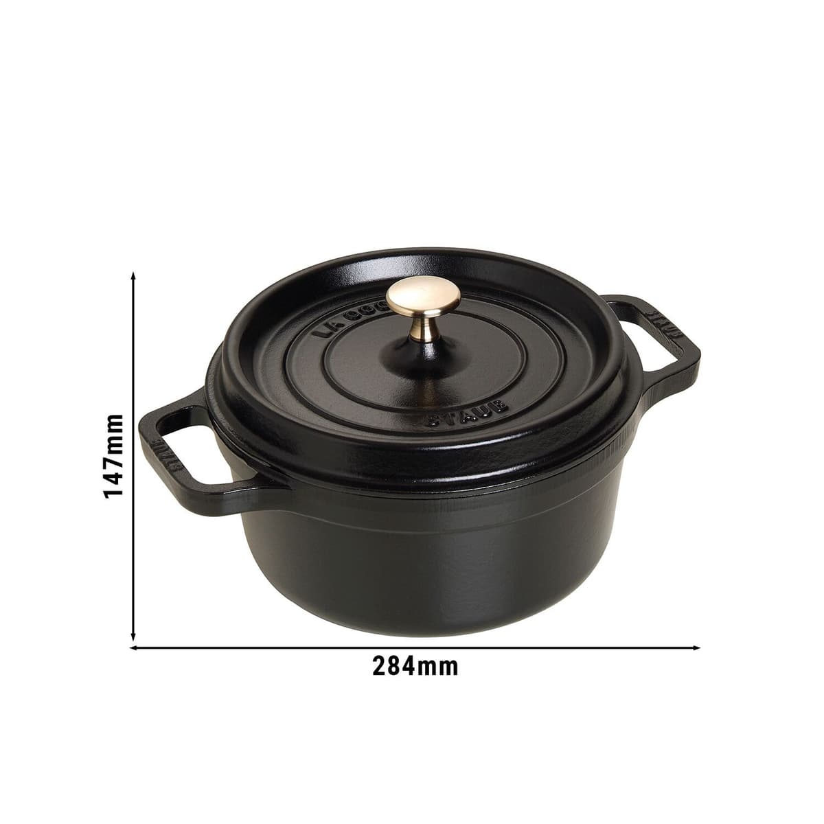 STAUB | LA COCOTTE - kokotka - Ø 220 mm - litina - černá