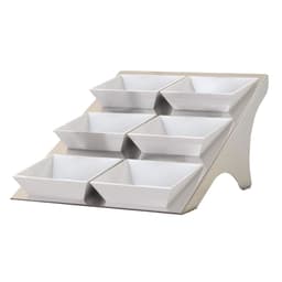 Etagerie / Buffet stand - incl. 6 melamine bowls - angular	