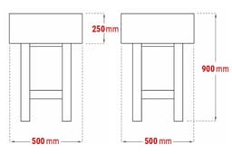 Špalek na sekání z akátového dřeva - 500x500mm