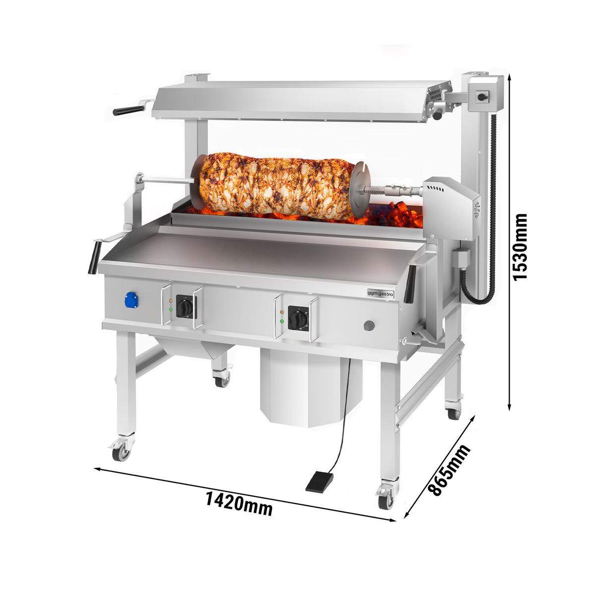 Cag Kebab machine - 14kW - horizontal - floor standing