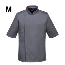 Short Sleeve MeshAir Pro Chef's Jacket - Grey - Size: M	