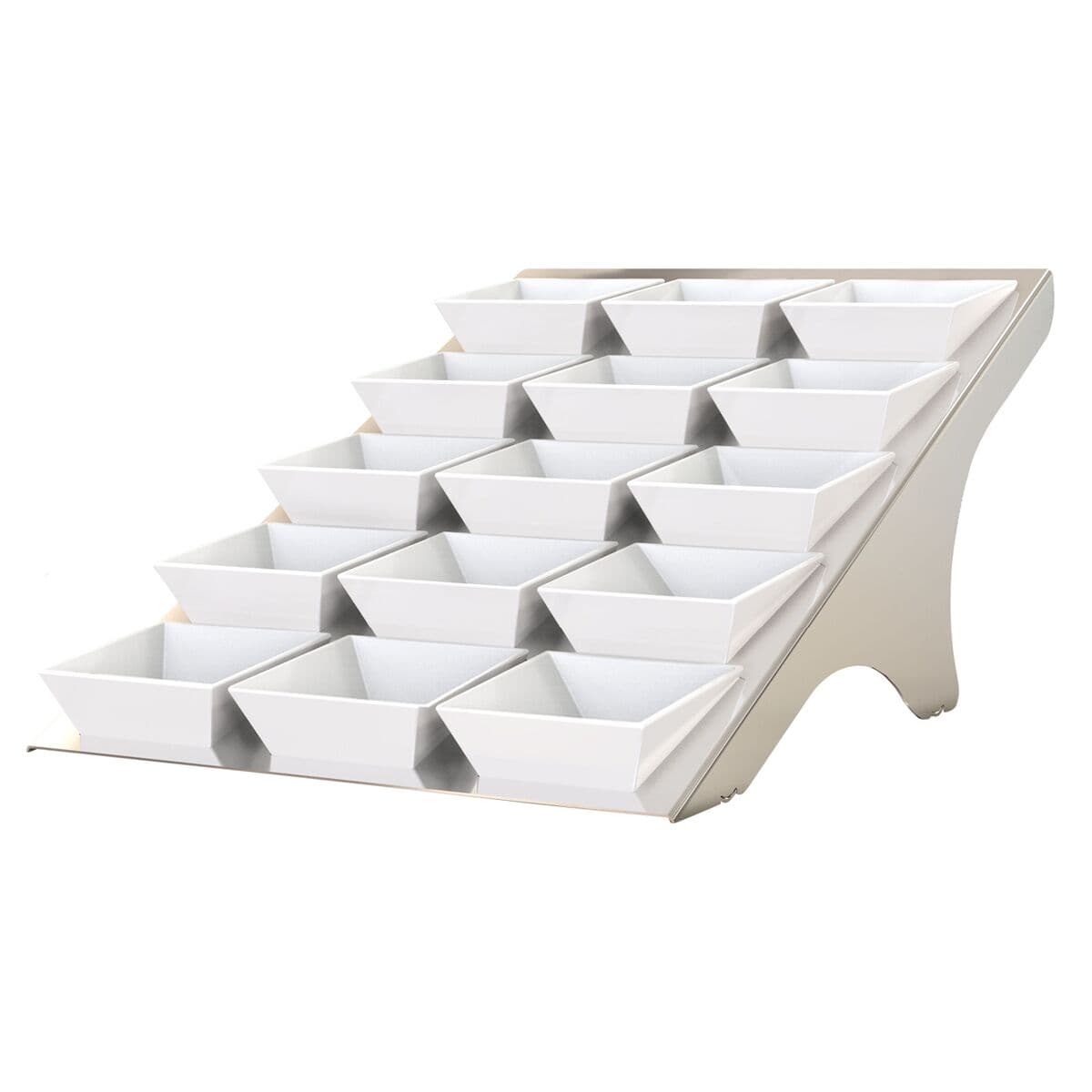 Etagerie / Buffet stand - incl. 15 melamine bowls - angular	