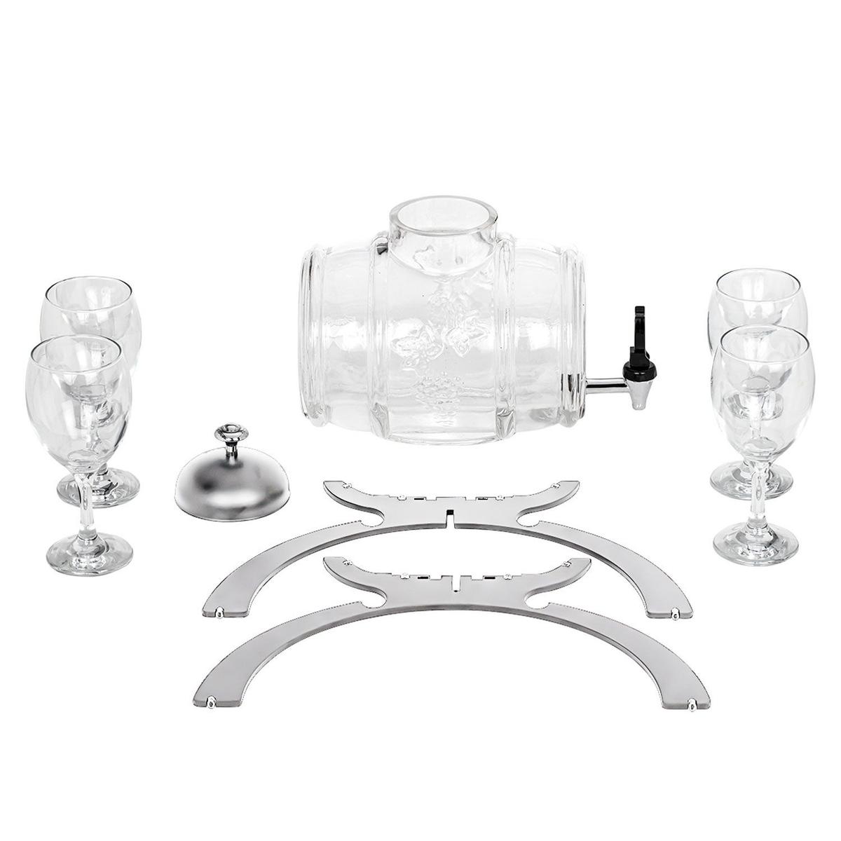 Wine dispenser -incl. 4 wine glasses