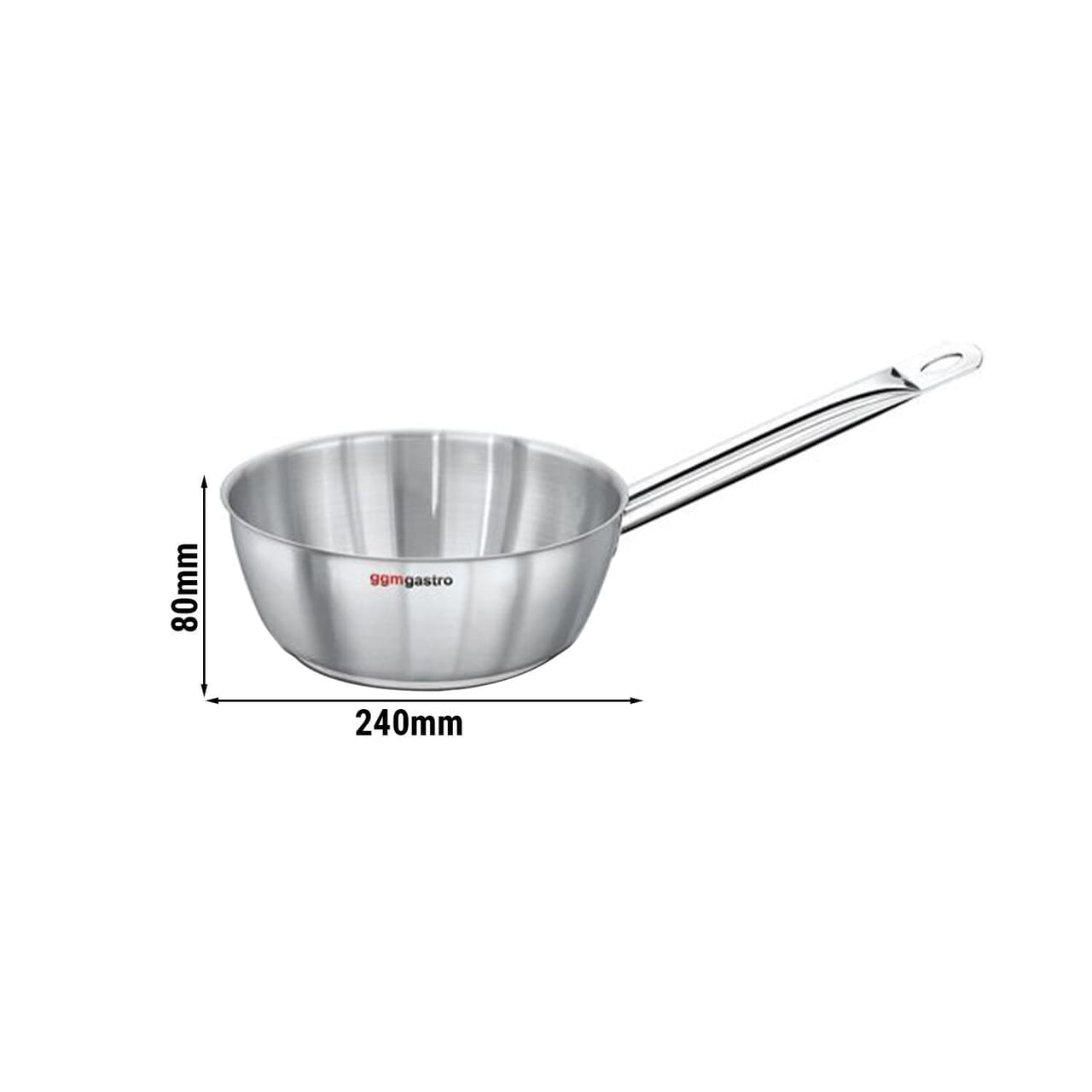 Stiel-Sauteuse - konische Form - Ø 240mm - Höhe: 80mm