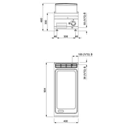 Plynová grilovací deska - 10 kW - hladká