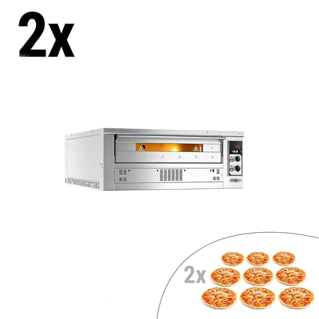 (2 pieces) Gas pizza oven - 9+9x 35cm - Manual