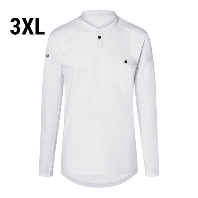 (6 Stück) KARLOWSKY | Langarm Herren Arbeitsshirt Performance - Weiß - Größe: 3XL