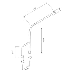 Winkelgriff - Edelstahl - Länge: 700mm