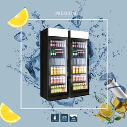 (2 pieces) Beverage refrigerator - 694 litres (total) - black