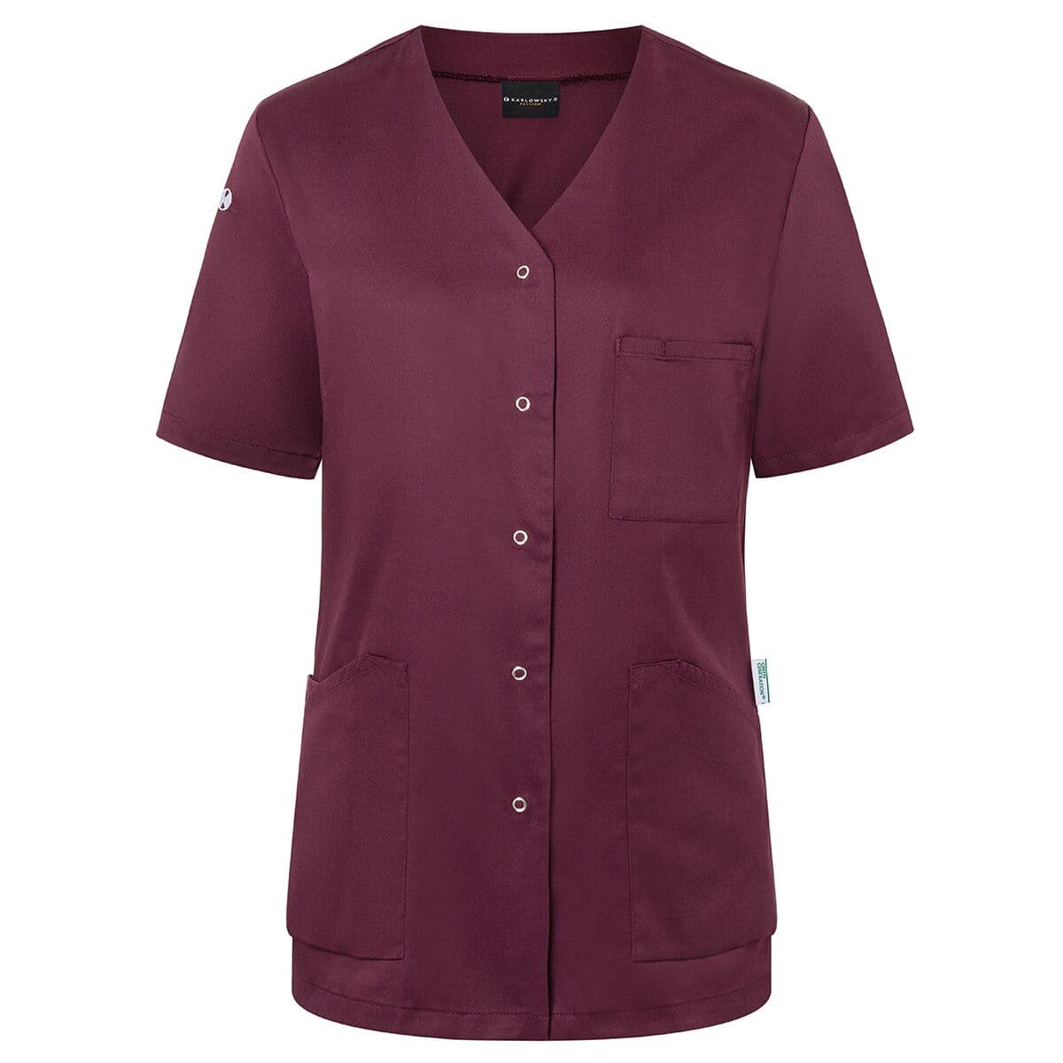 (6 pieces) Karlowsky - Short Sleeve Women's Jacket Essential - Eggplant - Size: 40