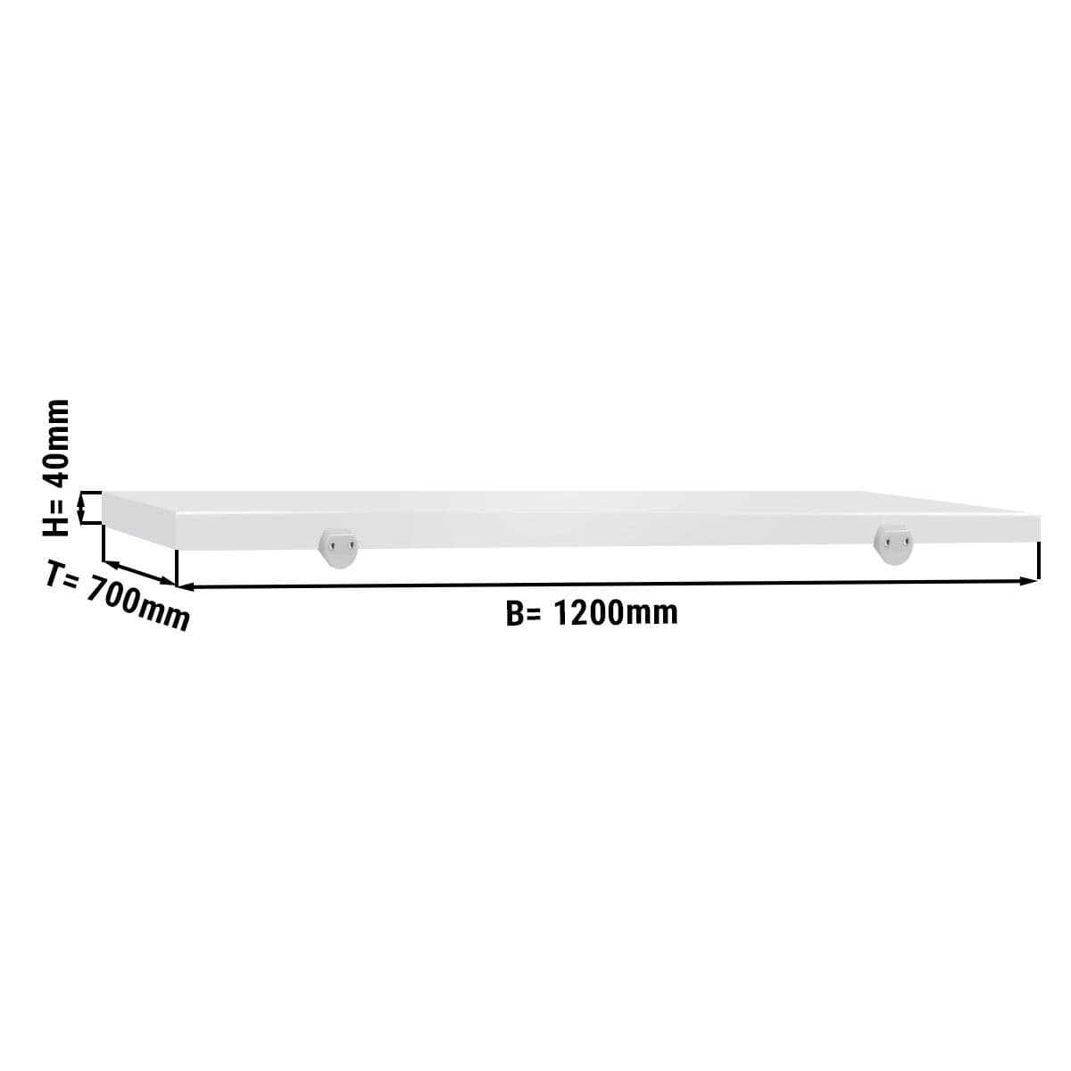 Cutting board for work table - 1200x700mm - white