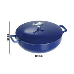 STAUB | SPECIALITY - Hrnec na bujabézu - Ø 280 mm - litina - tmavě modrá