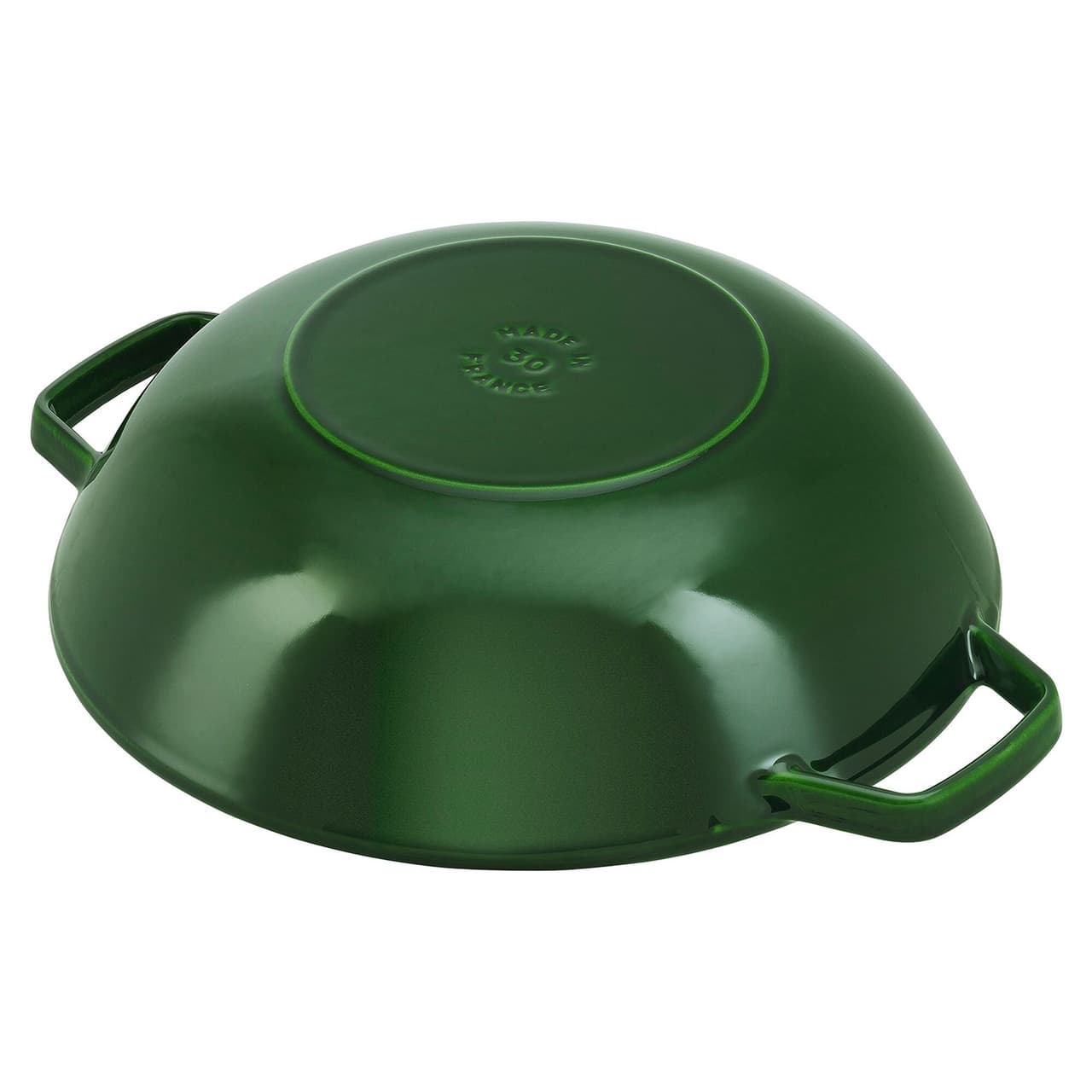 STAUB | SPECIALITY - Wok se skleněnou poklicí - Ø 300 mm - litina - bazalkově zelený