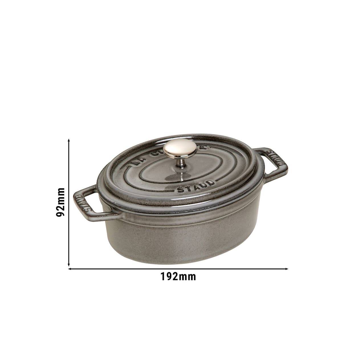 STAUB | LA COCOTTE - kokotka - oválná - 150 mm - litina - grafitově šedá