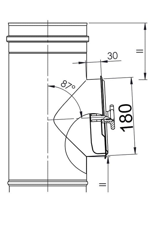 Čistící hladká trubka kulatá - z nerezové oceli - Ø 250 mm