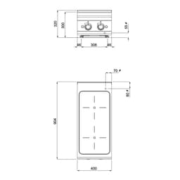 Indukční sporák - 10 kW - 2 plotýnky