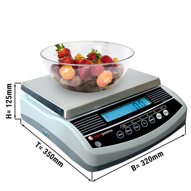 Digitale Küchenwaage bis 3 kg - Teilung: 1 Gramm