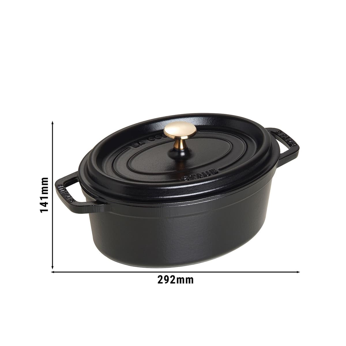 STAUB | LA COCOTTE - kokotka - oválná - 230 mm - litina - černá