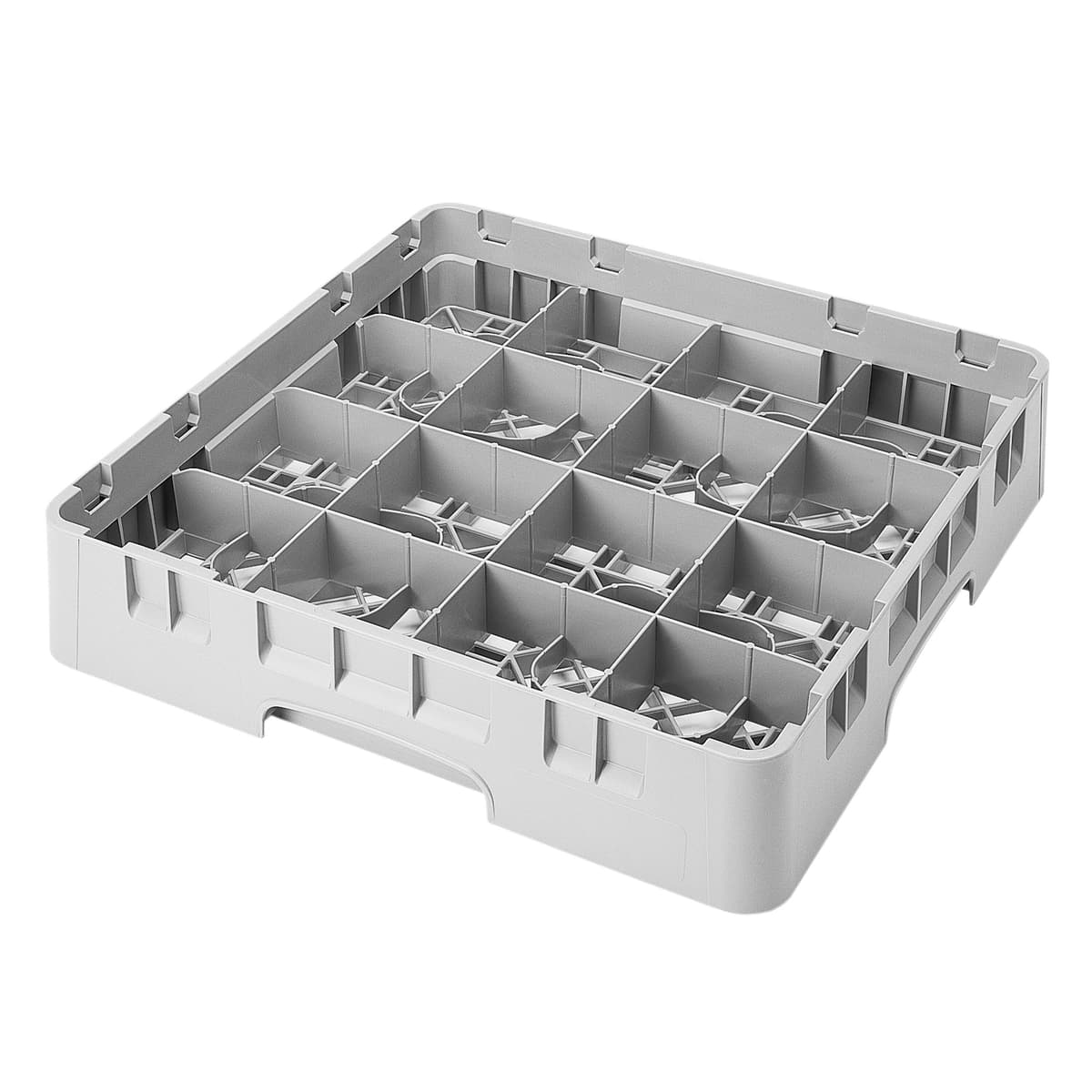 CAMBRO | CAMRACK® - Koš na šálky 1/1 s 16 přihrádkami - 500x500mm - šedý