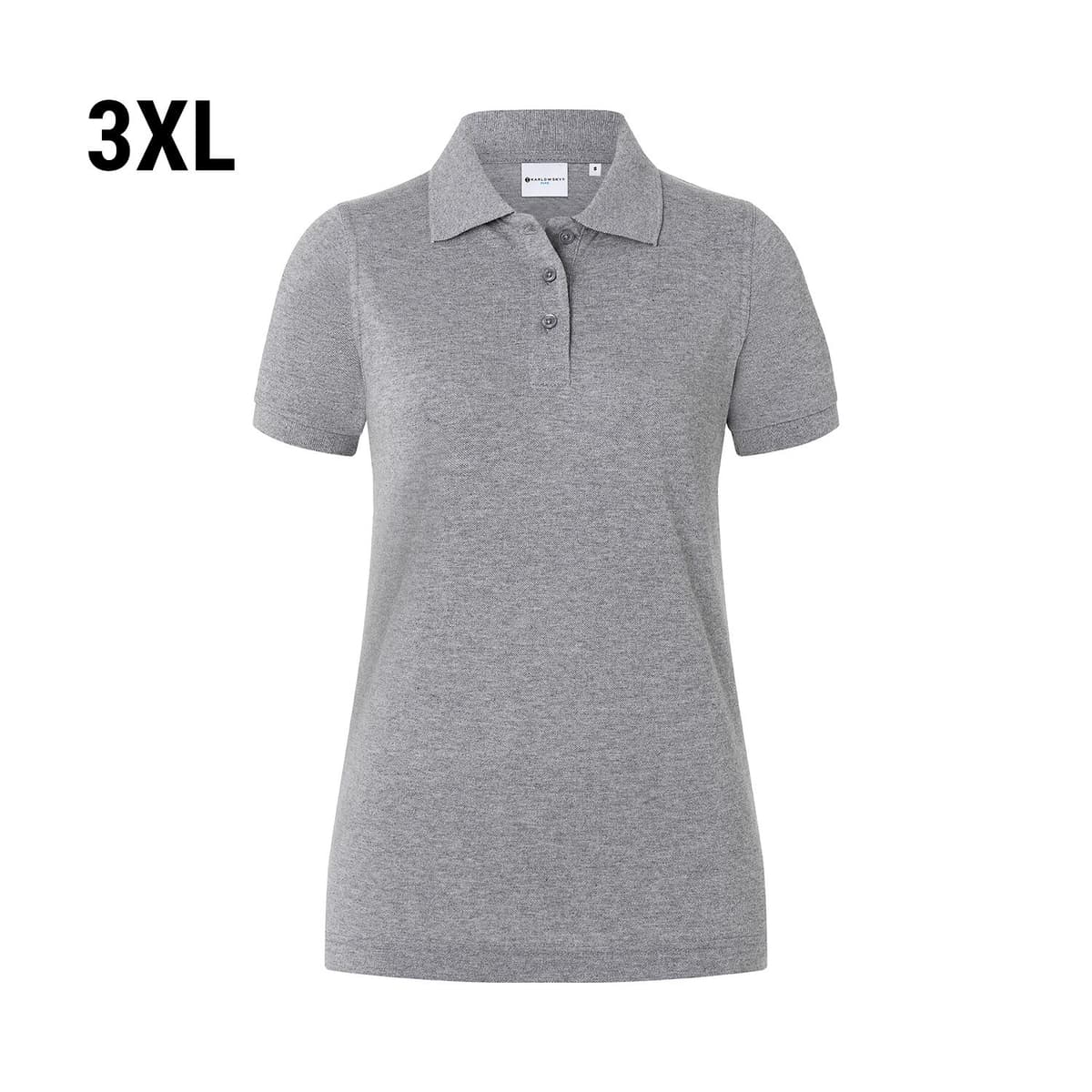 KARLOWSKY | Dámské polo tričko Basic - světle šedé - velikost: 3XL