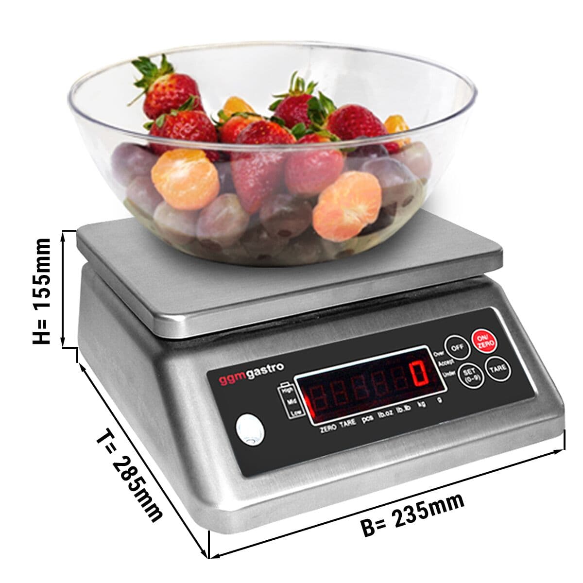 Digitální kuchyňská váha do 3 kg - přesnost do: 1 gram