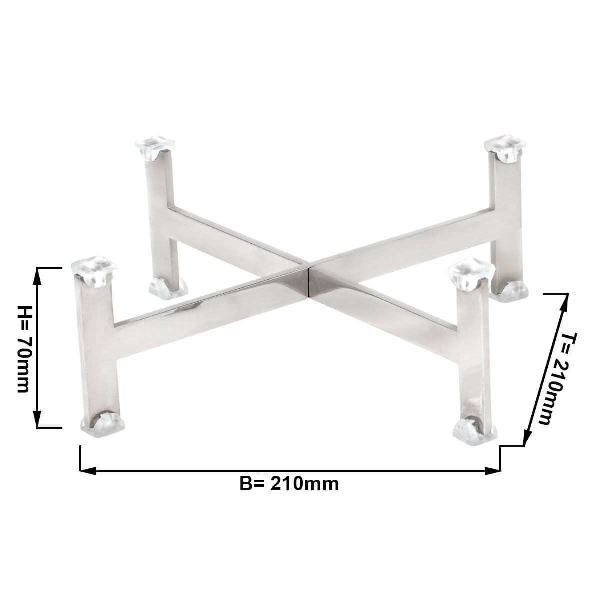 Buffet stand - height: 70 mm - Chrome