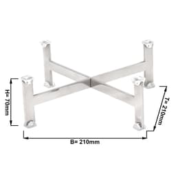 Buffet stand - height: 70 mm - Chrome