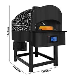 Gas stone pizza oven - 9x 30 cm - rotating