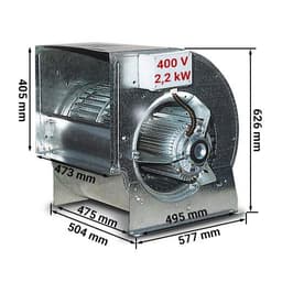 Radiální ventilátor 10000 m³ za hodinu - 900 otáček za min - pro airboxy