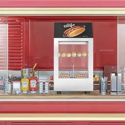 Hot Dog Steamer / Hot Dog Warmhaltevitrine - 1,2 kW