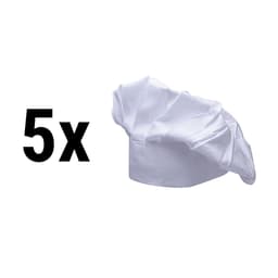 (5 pieces) Karlowsky Chef hat Philip - White