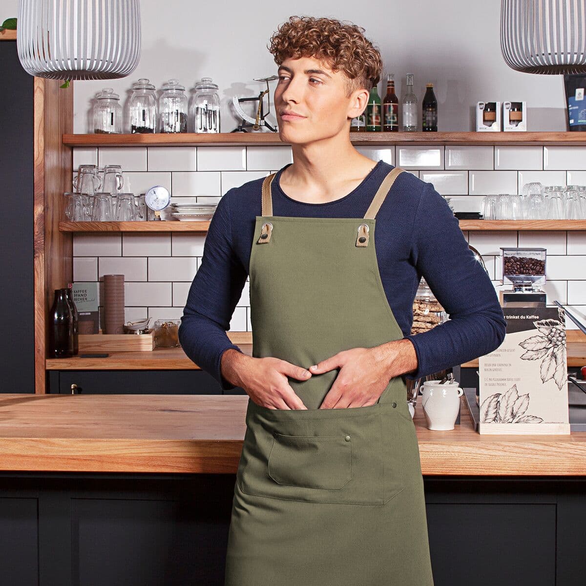 Karlowsky - Bib Apron Urban-Nature - Moss Green